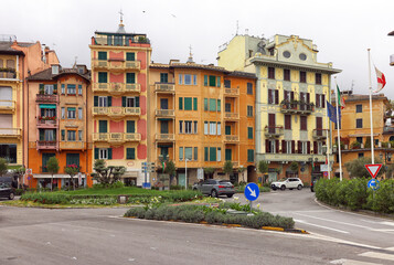 Naklejka na ściany i meble Architecture of Santa Margherita Ligure - popular touristic destination in Italy 