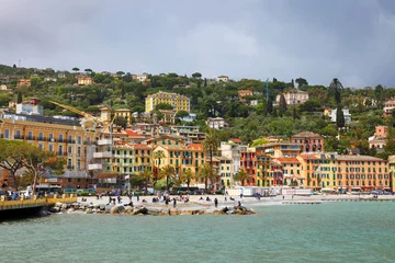 Foto auf Glas Architecture of Santa Margherita Ligure - popular touristic destination in Italy   © Rechitan Sorin
