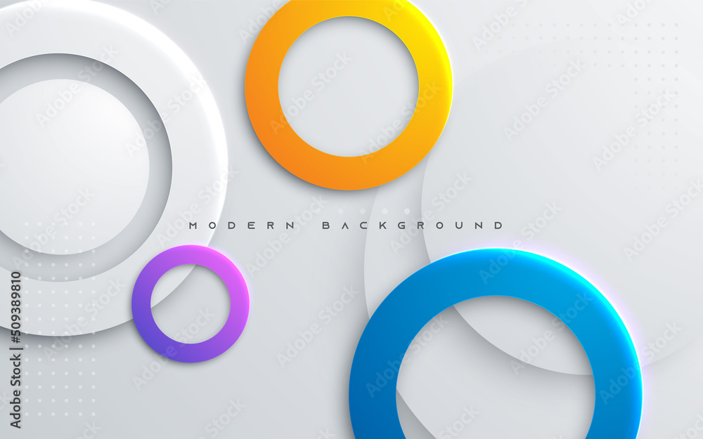 Canvas Prints abstract geometric background circle ring color shape