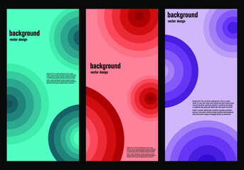 Abstract background with colored gradient circles. vector set