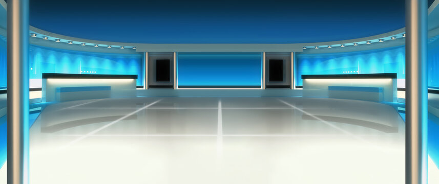 3D Rendering of Futuristic Abstract Interior
