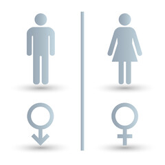 Male female bathroom icon symbol template