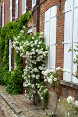 One of most beautiful french villages, Gerberoy - small historical village with half-timbered...