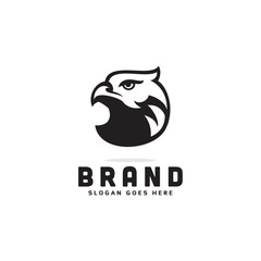 creative simple eagle logo design, bird logo concept, hawk and falcon vector template icon emblems