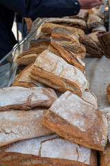 Sour dough bread made and baked with natural yeast starter
