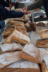 Sour dough bread made and baked with natural yeast starter