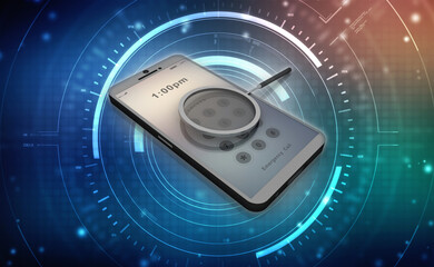 Fototapeta premium 3d rendering mobile phone search