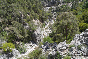 Scenic view on the rocky river in Goynuk Canyon, Turkey