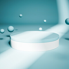 Abstract background, mock up scene with podium geometry shape for product display. 3D rendering
