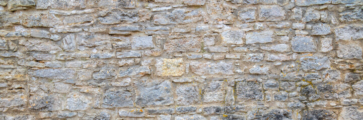 historic old stone wall in detail