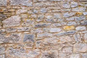 historic old stone wall in detail