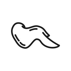 Chicken wing icon design. Outline style. Vector illustration..
