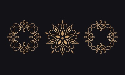 Ornamental luxury mandala pattern 3 in 1 design