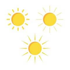 Sun on a white background. Vector illustration