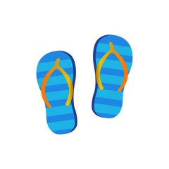 Slippers on a white background. Vector illustration