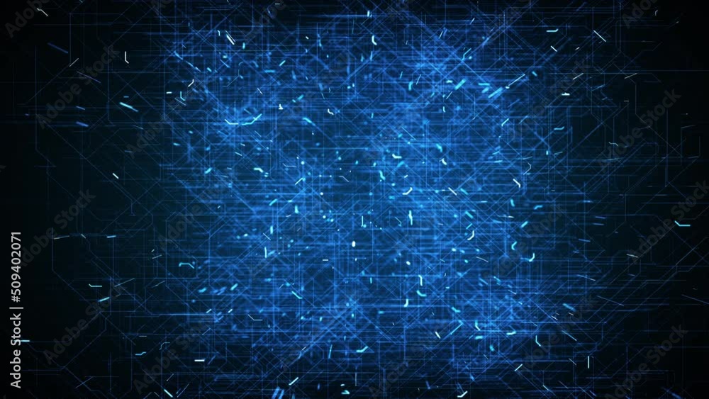 Poster abstract digital data technology background loop/ 4k animation of an abstract high technology wallpa
