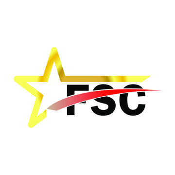 FSC letter logo design. FSC creative  letter logo. simple and modern letter logo. FSC alphabet letter logo for business. Creative corporate identity and lettering. vector modern logo 