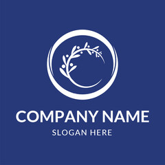 olive tree sign circle for logo company design