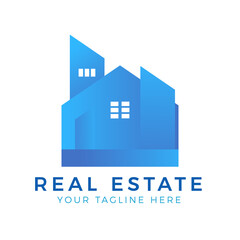 Fototapeta premium Modern real estate, Building design, home logo template