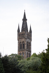 Bell Tower at the Historic University of Glasgow