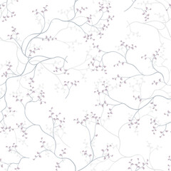 seamless pattern of branches and leaves
