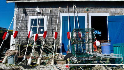 Menemsha Harbor at Martha's Vineyard in New England
