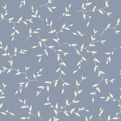 seamless pattern of branches and leaves