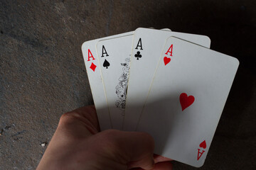 Obraz premium Playing card on the table