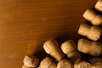 Wine corks background.