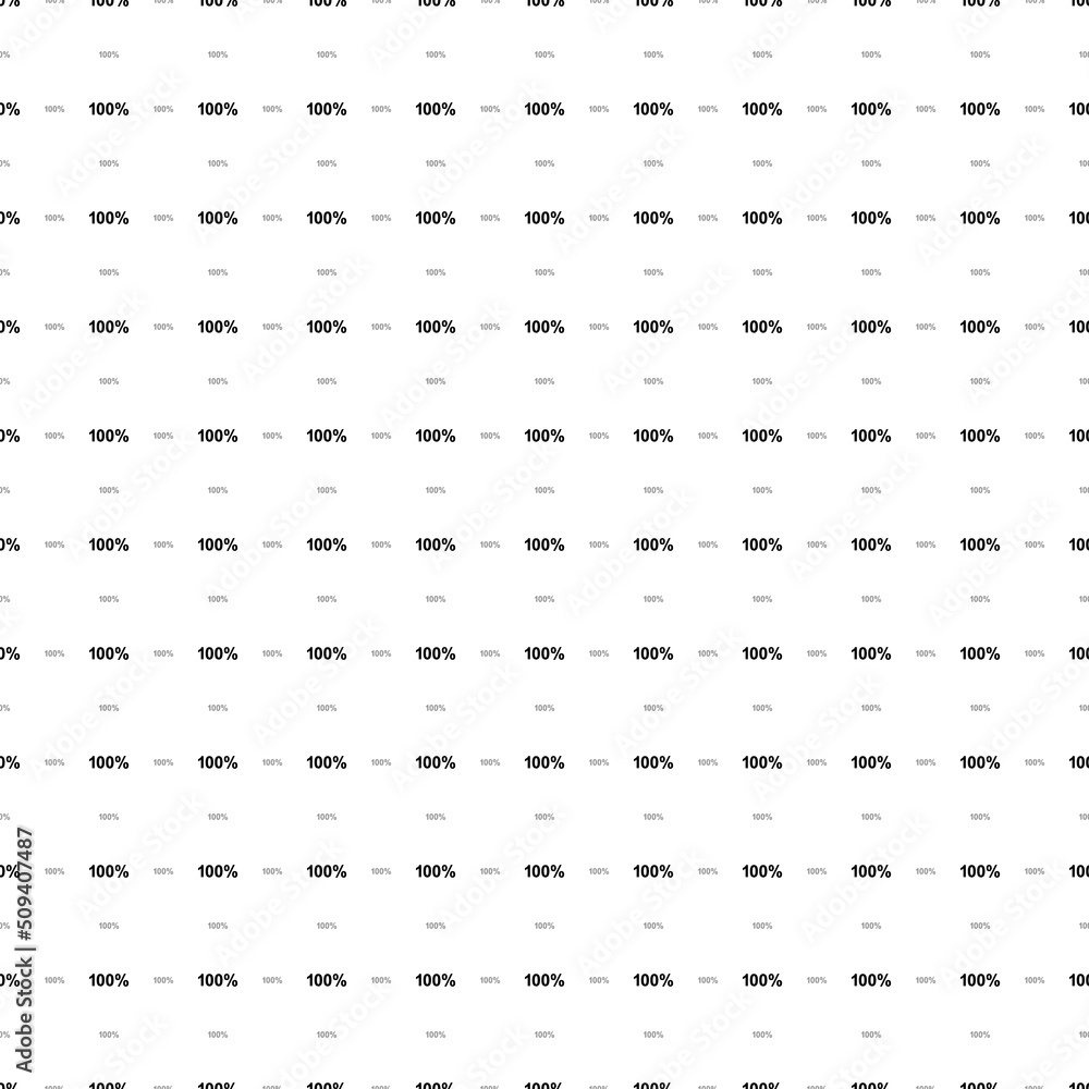 Poster Square seamless background pattern from black 100 percent symbols are different sizes and opacity. The pattern is evenly filled. Vector illustration on white background