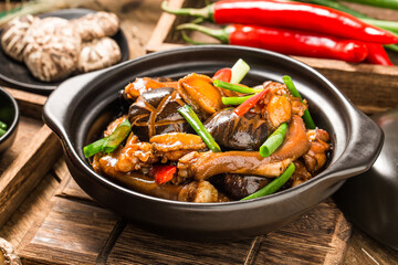 Chinese food: a plate of braised goose paw