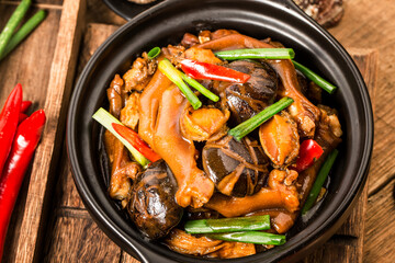 Chinese food: a plate of braised goose paw