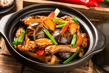 Chinese food: a plate of braised goose paw