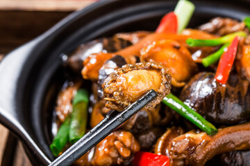 Chinese food: a plate of braised goose paw