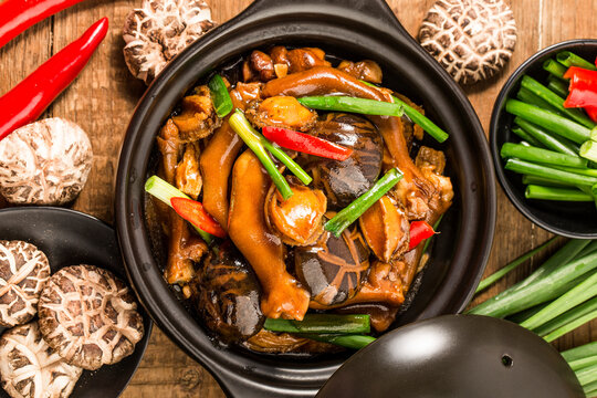 Chinese food: a plate of braised goose paw