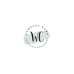 WC Beauty vector initial logo