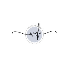 Fototapeta premium W signature logo template vector