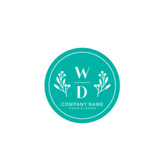 WD Beauty vector initial logo