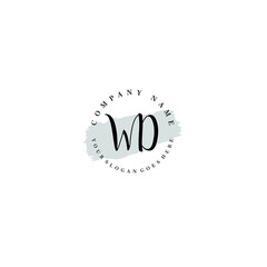 WD Beauty vector initial logo
