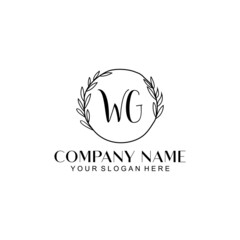 WG Beauty vector initial logo