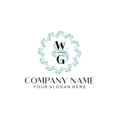 WG Beauty vector initial logo