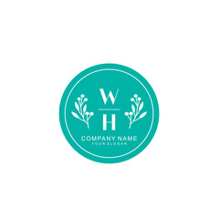 WH Beauty vector initial logo