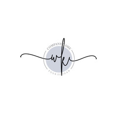 Obraz premium WK signature logo template vector