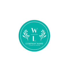 WL Beauty vector initial logo