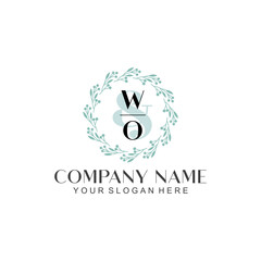WO Beauty vector initial logo