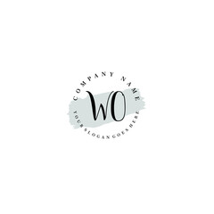 WO Beauty vector initial logo