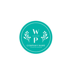 WP Beauty vector initial logo