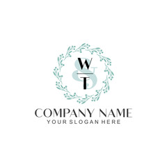 WT Beauty vector initial logo