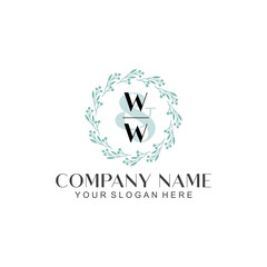 WW Beauty vector initial logo