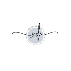 XD signature logo template vector